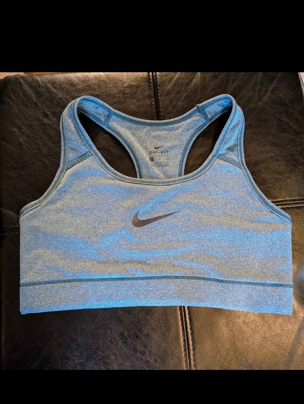 Nike Dri-fit Teal Blue Heather Racerback Sports Bra S